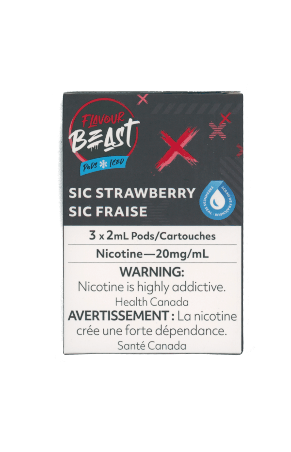 Sic Strawberry Iced Pods By Flavour Beast