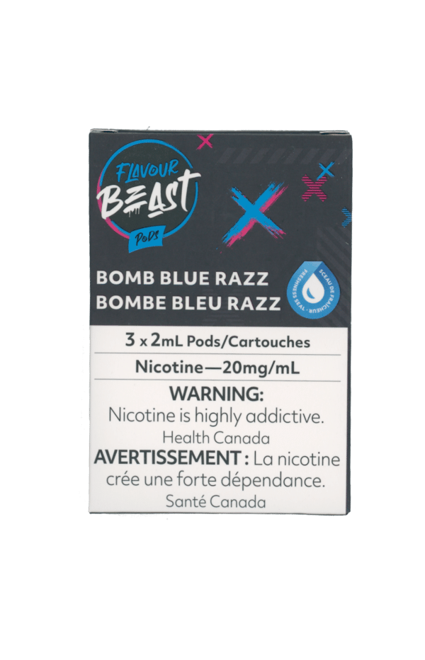Bomb Blue Razz Pods By Flavour Beast